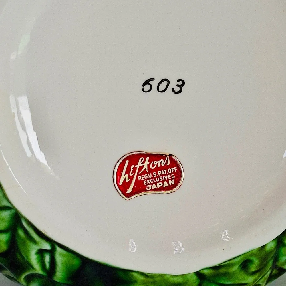 Vintage Lefton Holly Berry Coffee Pot 603 Japan Christmas Porcelain Teapot 9